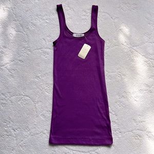 NWT Purple Ribbed Tank Top, RN 94981